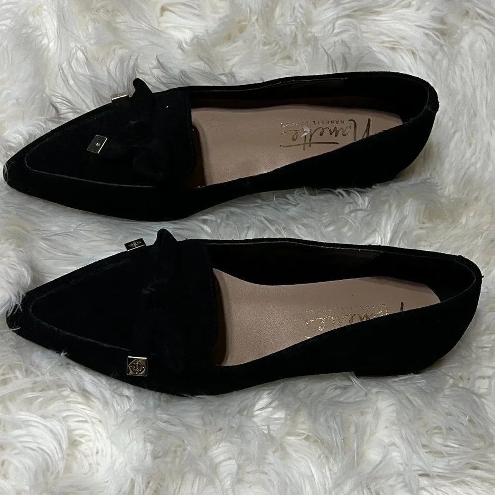 Nanette Lapore Frankie Black Suede Ballet Flat Size 6
